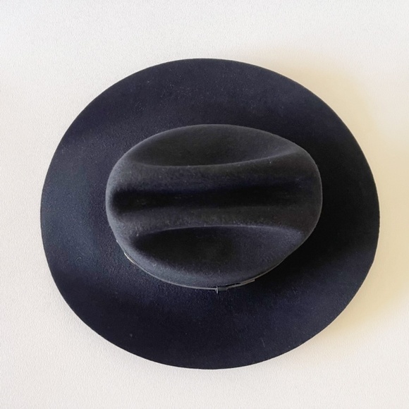 Wool Felt Cowboy Hat Western Ranch Rodeo Festival Costume Black 7 WPL 5923 USA - Picture 8 of 15
